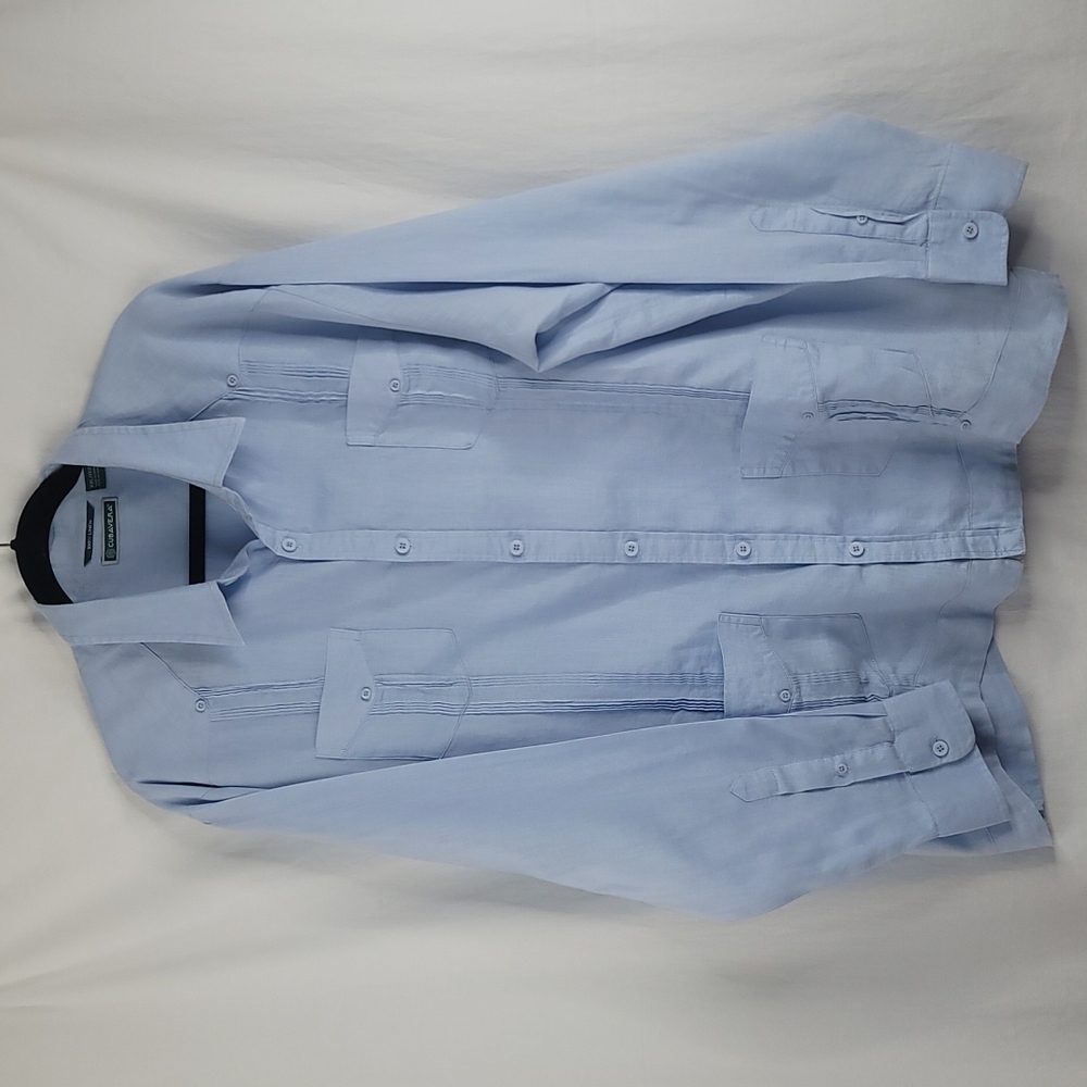 Cubavera button down long sleeves men's shirt sz XXL